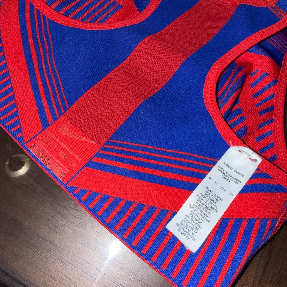 Nike Red and Blue Seamless Support Sports Bra - Picture 3 of 3